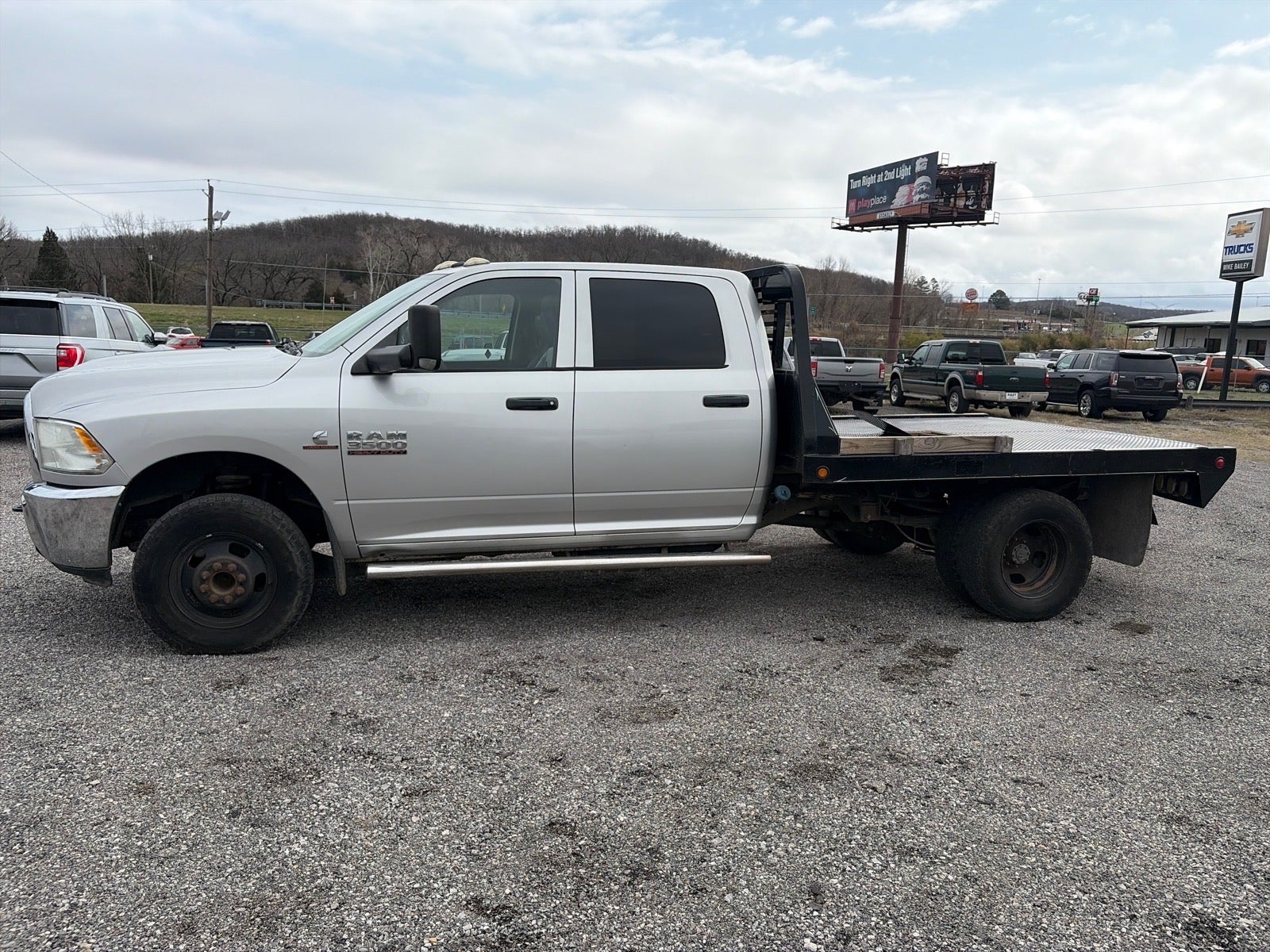 2014 RAM 3500 Tradesman in Silver — front three-quarter view